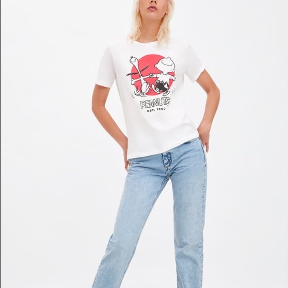 Zara Tops Zara Snoopy Peanuts T Shirt Poshmark